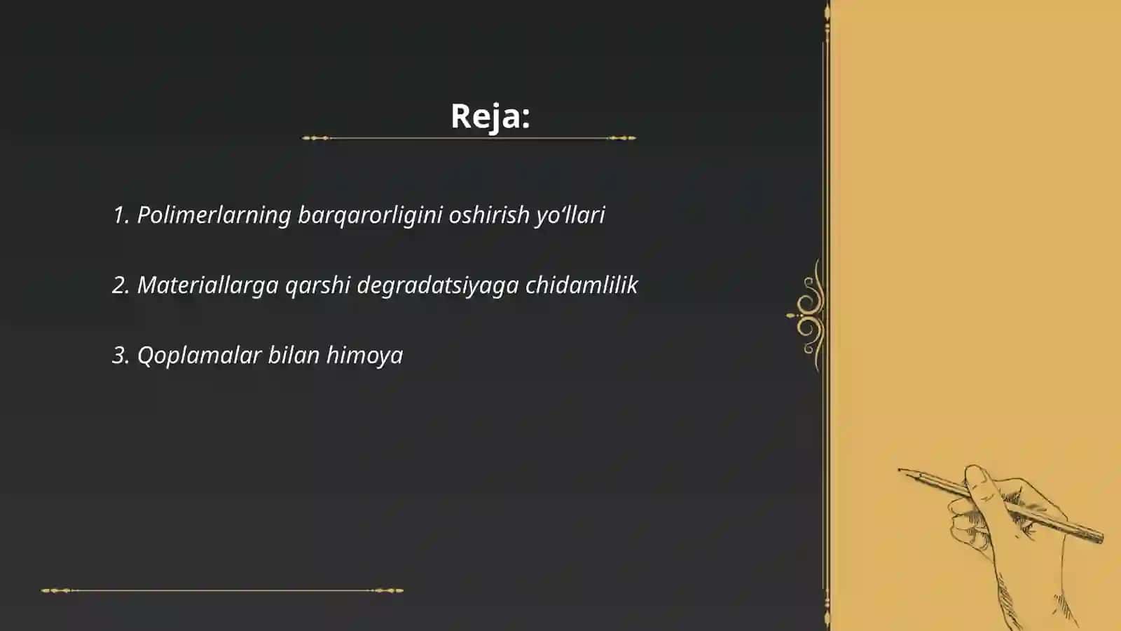 Polimerlarning barqarorligini oshirish yo‘llari 2