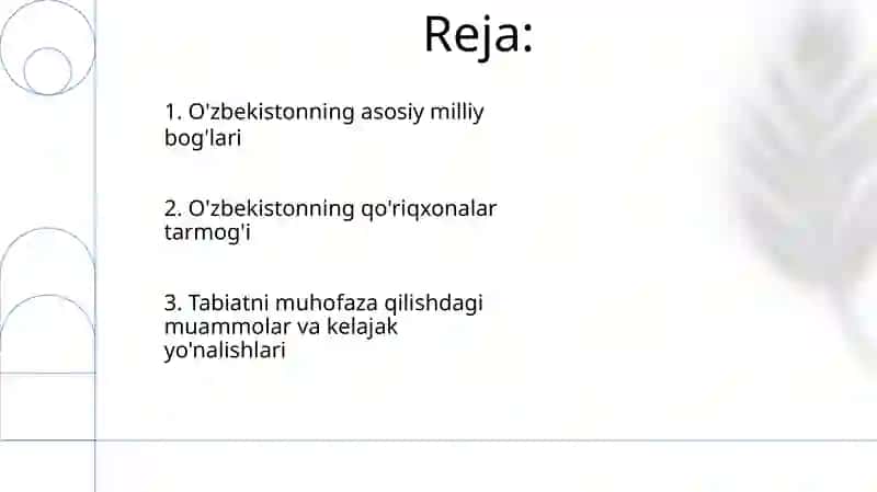 Oʻzbekiston hududidagi qoʻriqxonalar va milliy bogʻlar 2