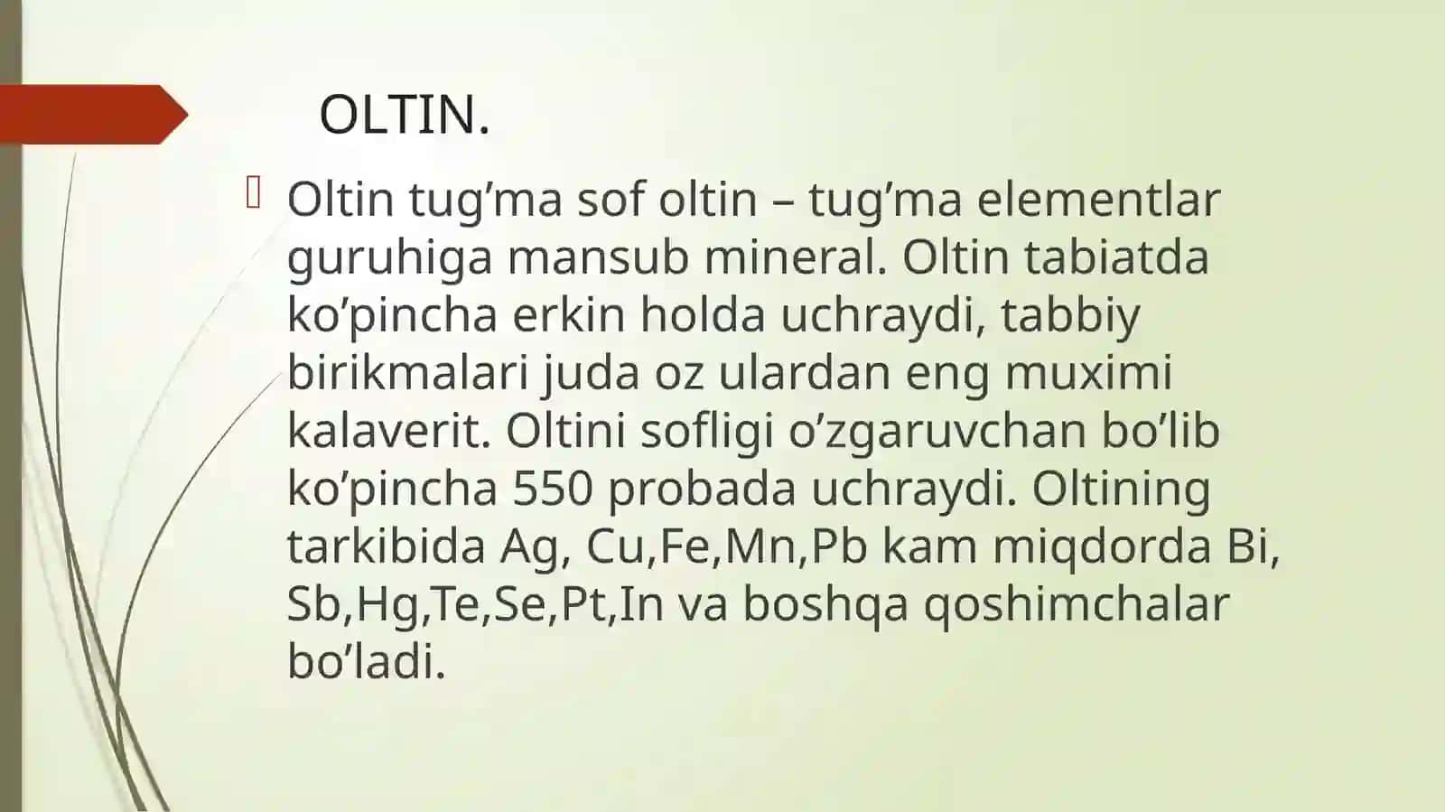 Nodir metallar geokimyosi 2