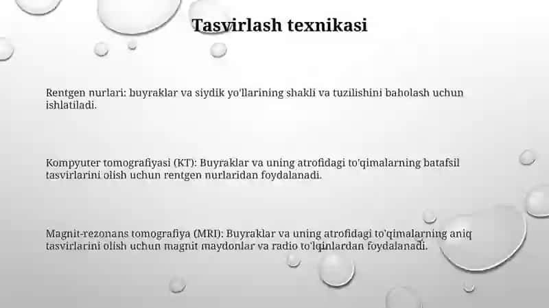 Buyrak Tekshirish Usullari 2