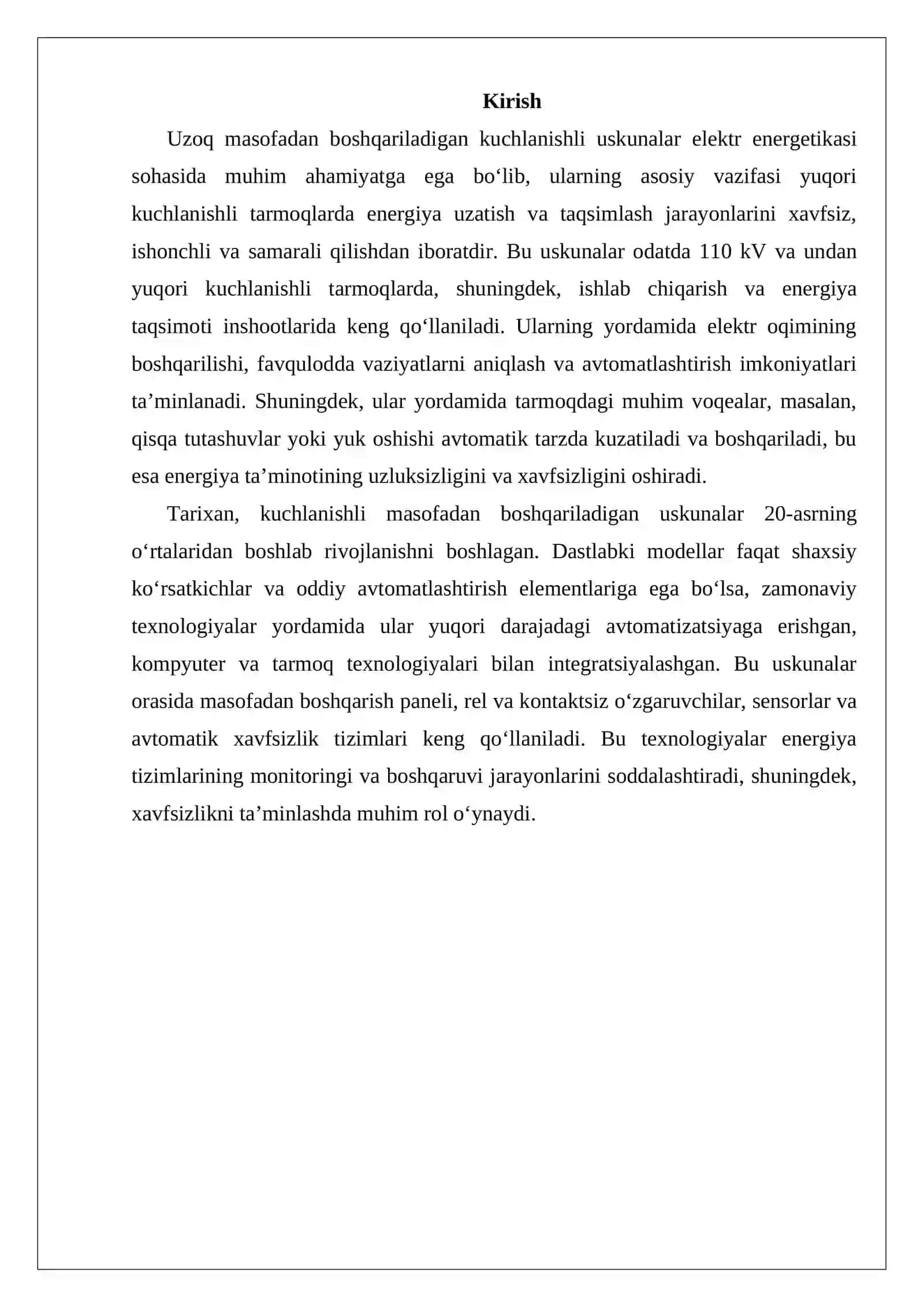 Past kuchlanishli masofadan boshqaruvchi uskunalar 2