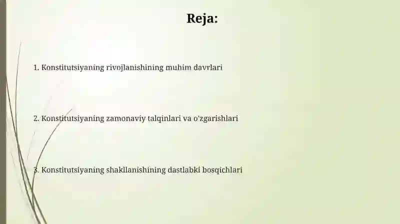Konstitutsiyaning tarixiy rivojlanish bosqichlari 2