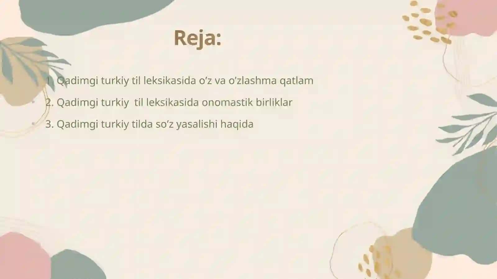 Qadimgi turkiy til leksikasi va soʼzyasalishi 2