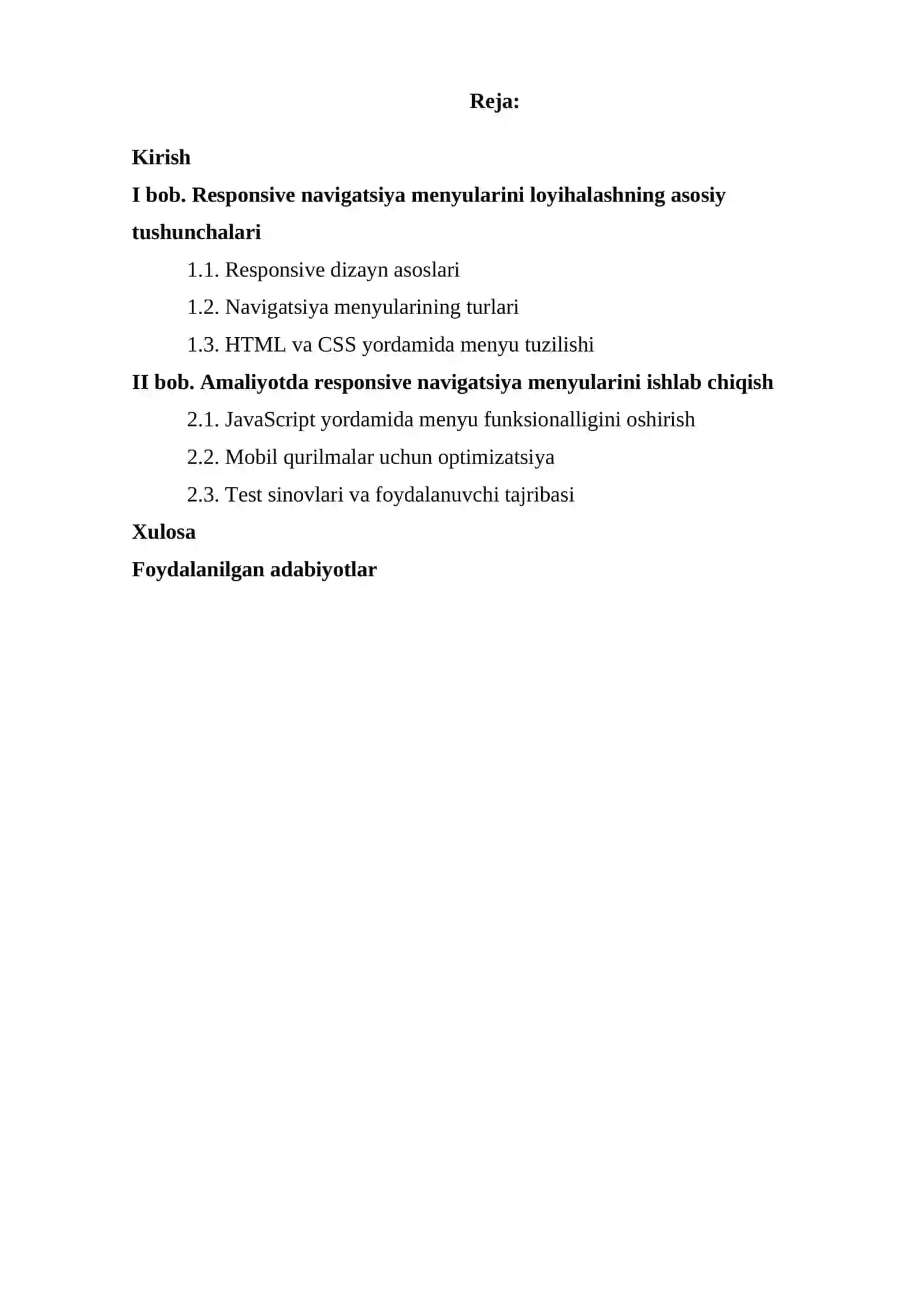 Responsive navigatsiya menyularini loyihalash 2