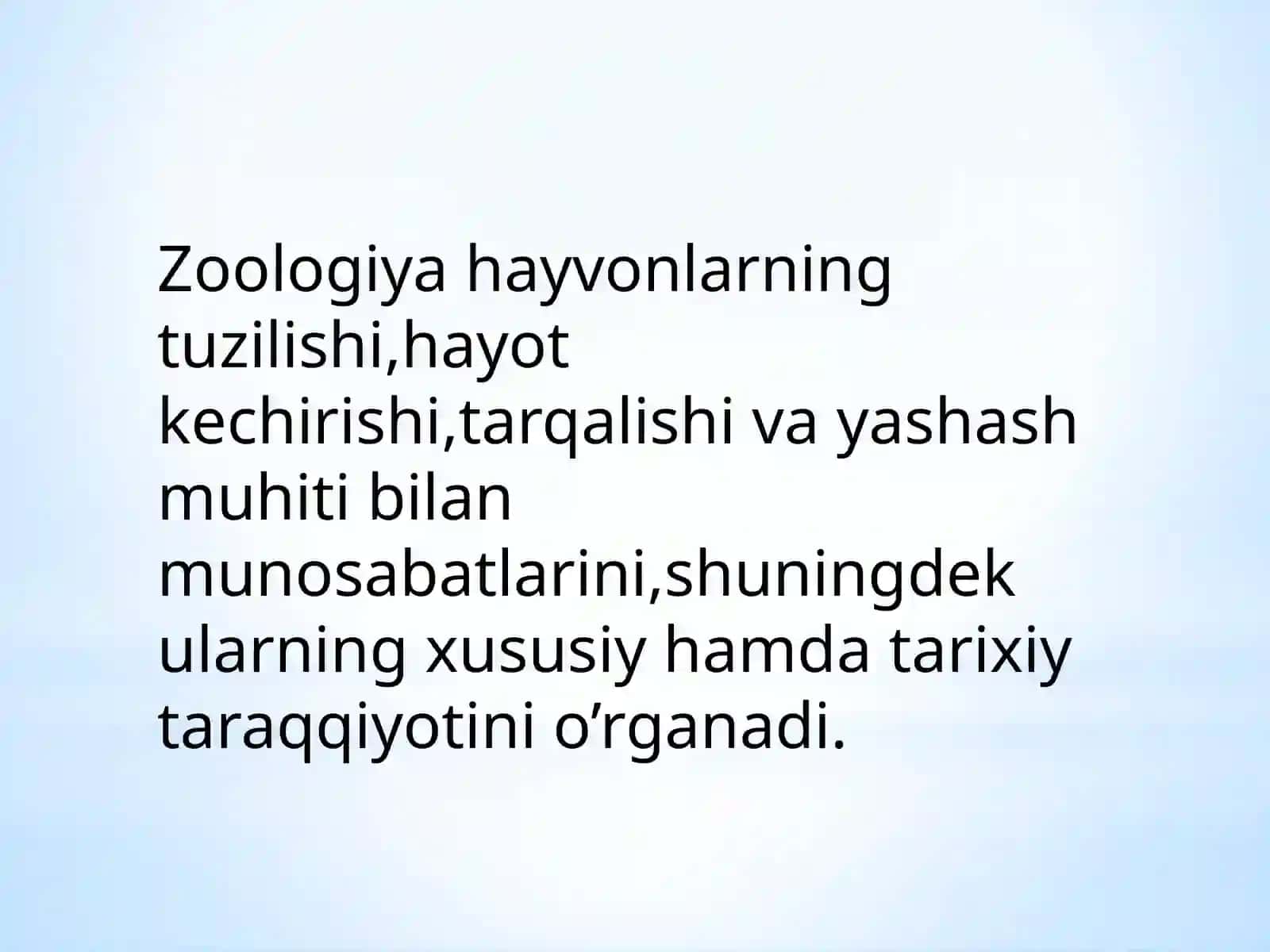 Zoologiya Fanlari Sistemasi 2