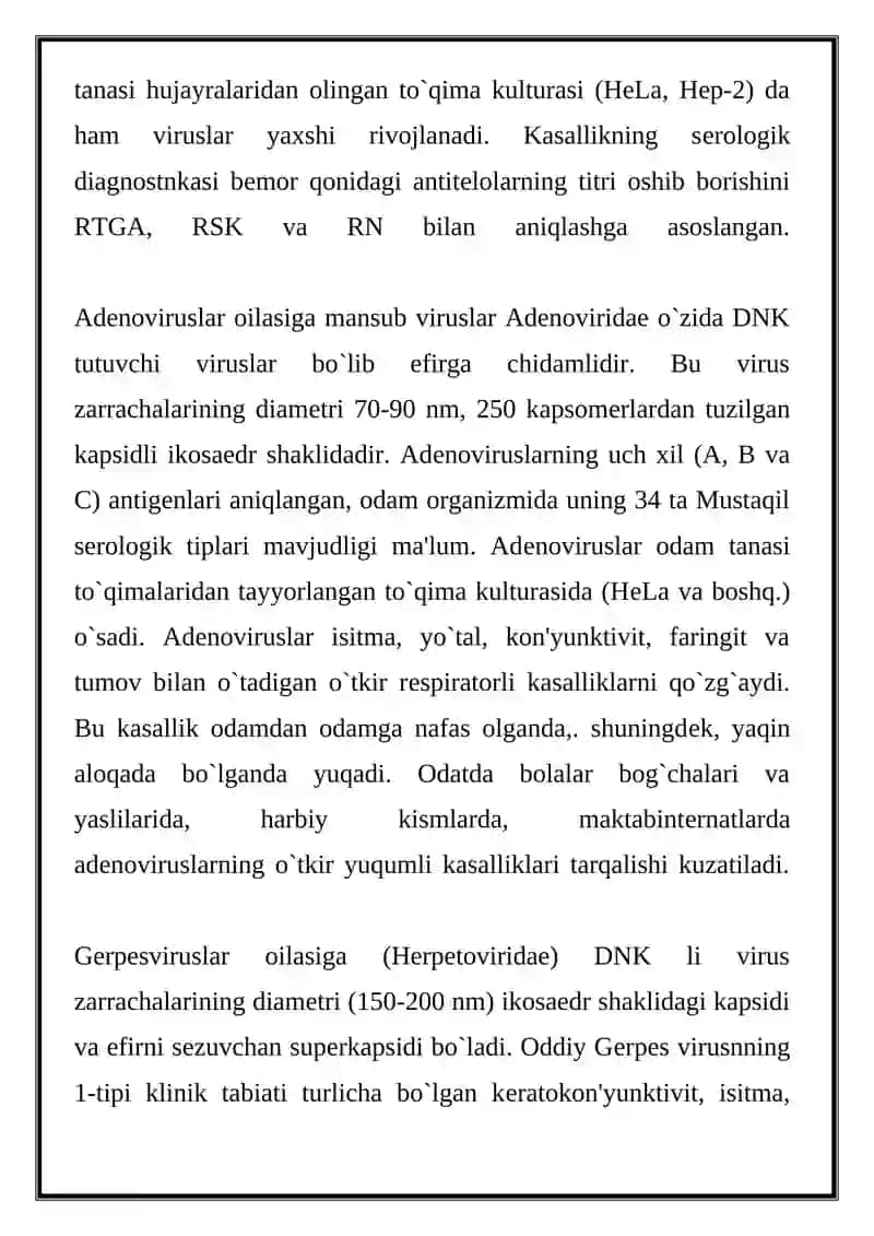 Chin chеchak qo`zg`ovchi viruslar 2