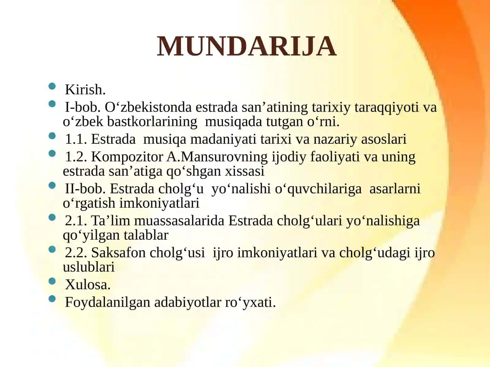 A.Mansurovning «Sevgilim» asarini o‘quchilarga o‘rgatish metodikasi (Saksafon alt misolida) 2