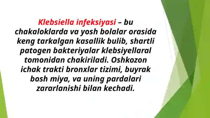 Klebsiellyoz infeksiyasi toʻgʻrisida tushuncha 2