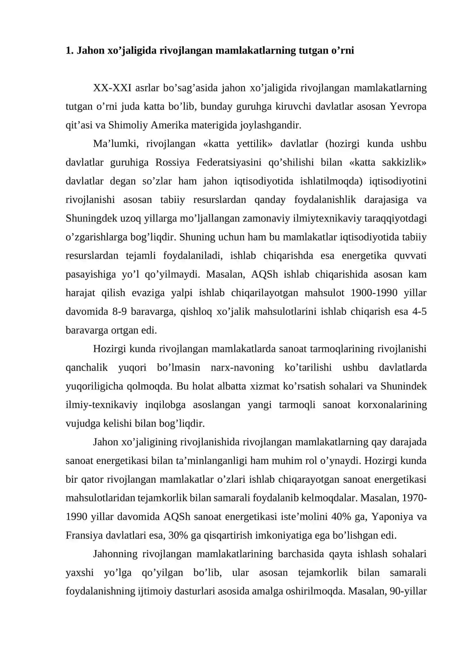 Institutlarning iqtisodiy osishga ta'siri boyicha ilmiy manbalar asosida tahliliy ma'ruza tayyorlash 2