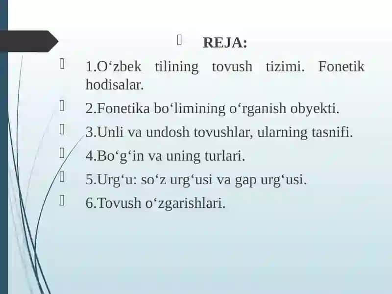 ONA TILINING FONETIK VOSITALARI 2