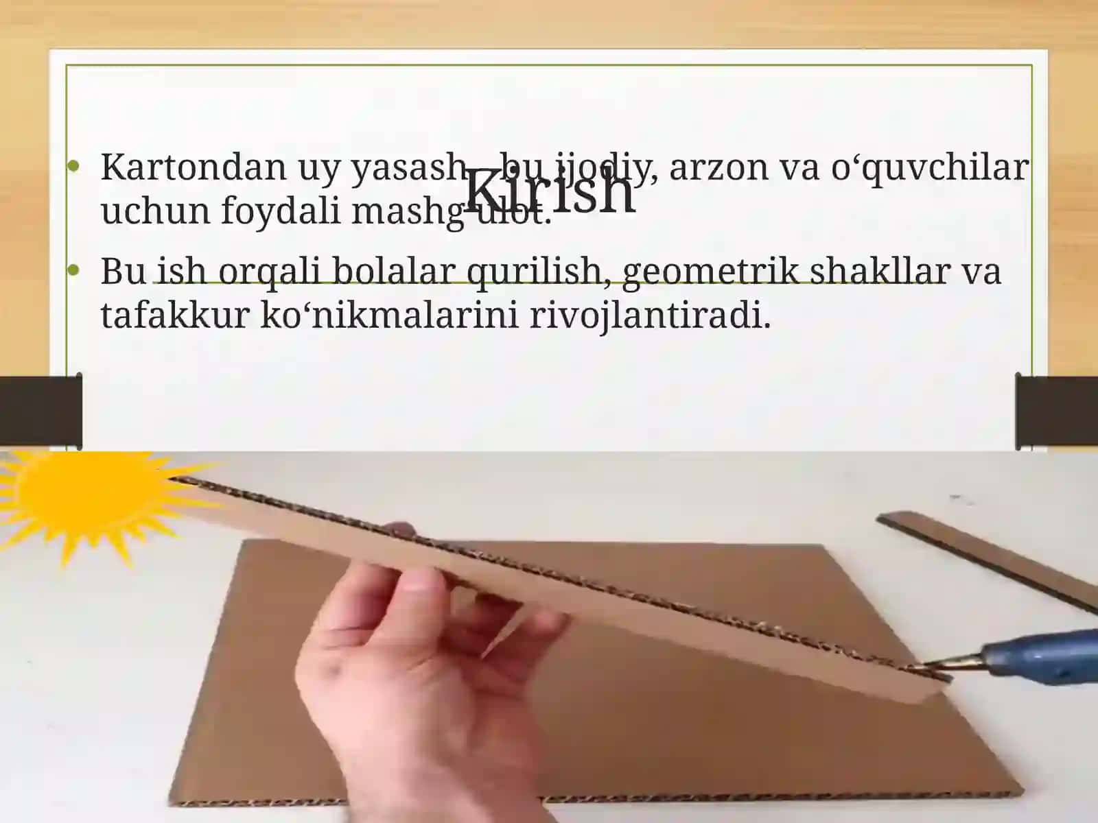Kartondan uy shaklini yasash bosqichlari 2