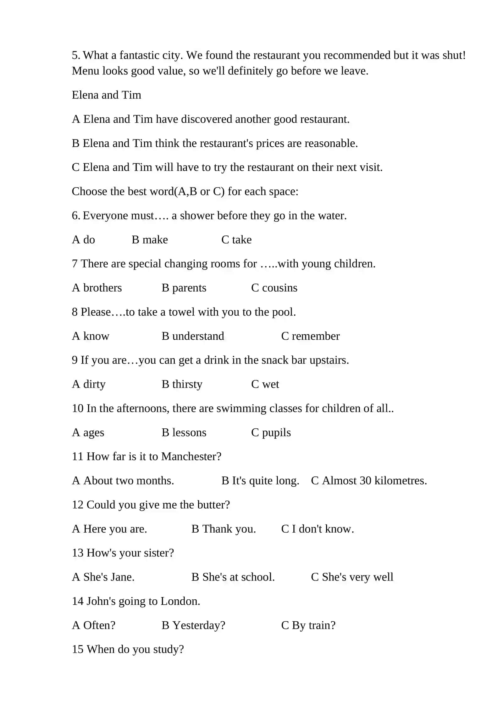 prezident maktabi formatidagi test 2