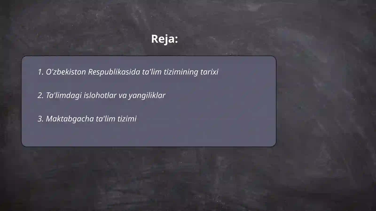 O'zbekiston Respublikasida ta'lim tizmi 2