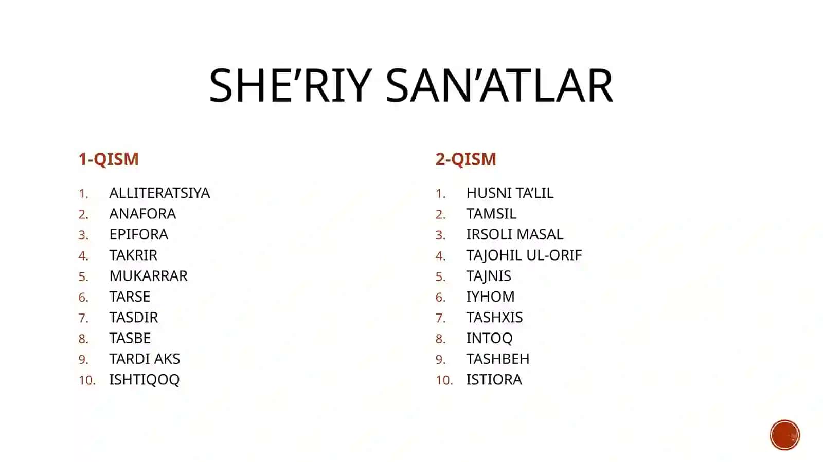 SHE’RIY SAN’ATLAR 2