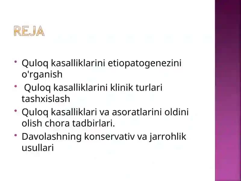TashQi va o'rta quloqning o'tkir va surunkali kasalliklari 2