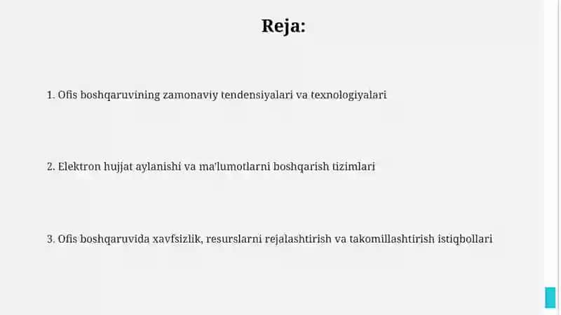 Ofis boshqaruvi: Ta'rif va ahamiyat 2