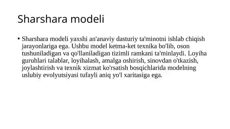 Sharshara modeli 2