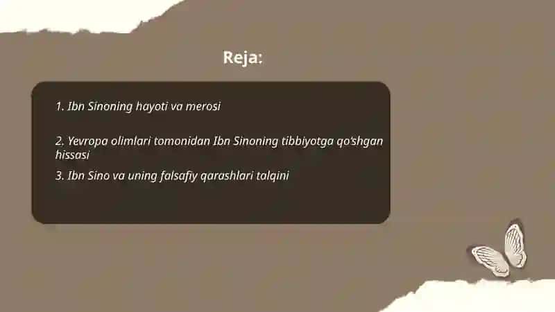 Ibn sino yevropa olimlari talqinida 2