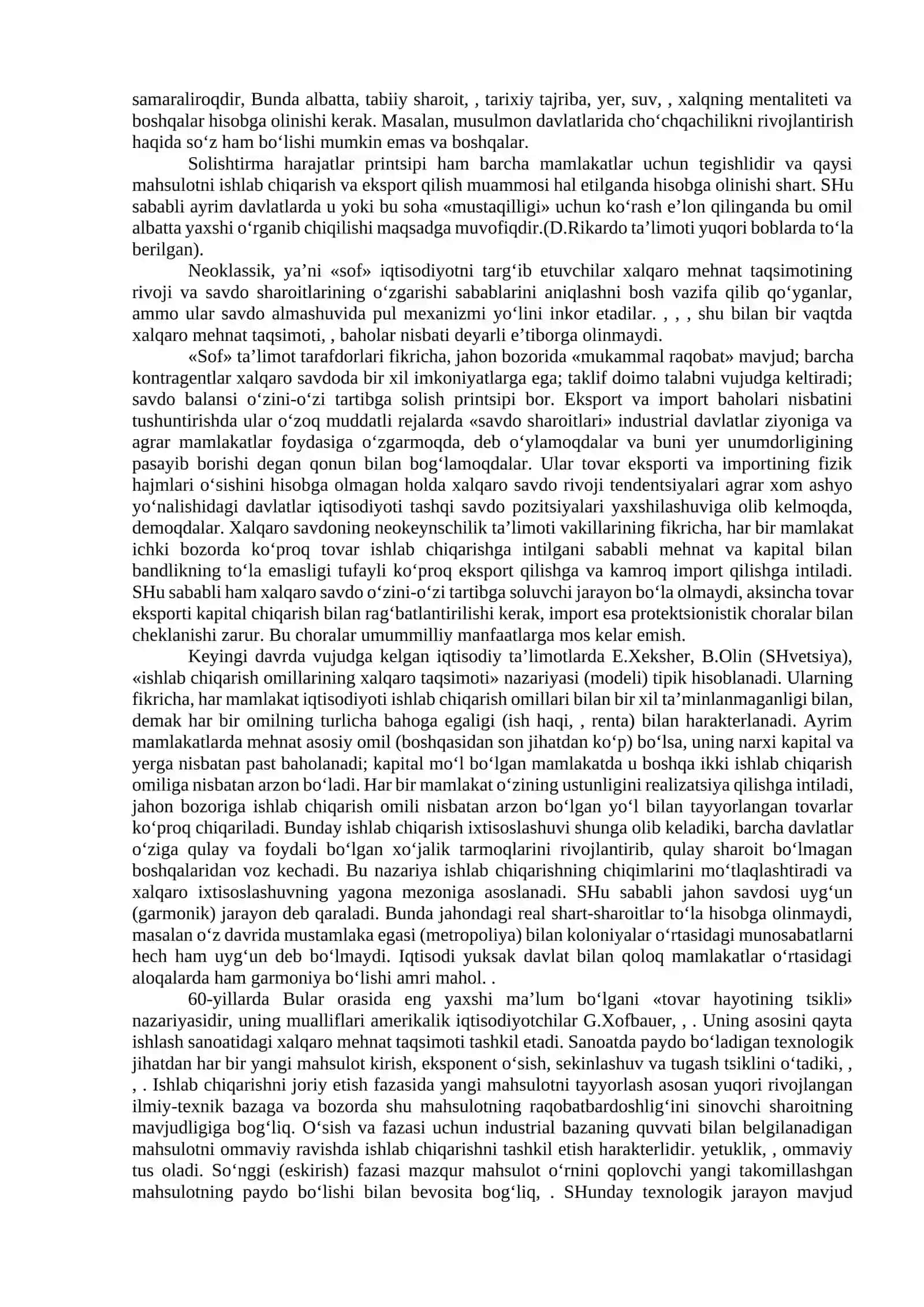 Xalqaro Mehmat Taqsimoti Rivojiga oid Ta'limotlarning XX asrdagi Xususiyatlari 2