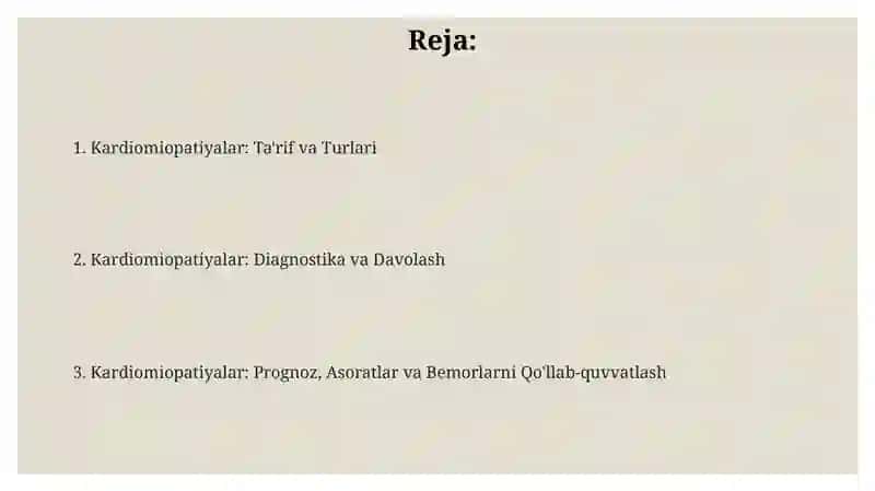 Kardiomiopatiyalar 2