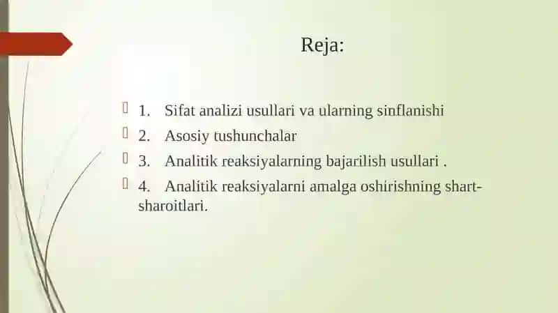 Sifatiy analiz usullarining sinflanishi 2