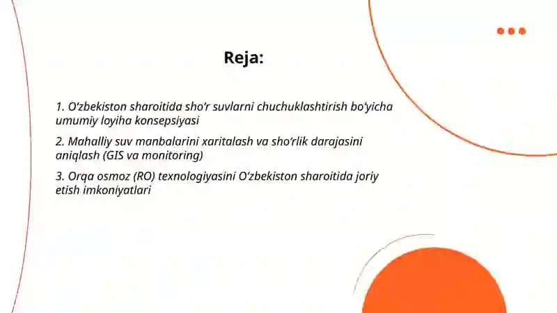 O‘zbekiston sharoitida sho‘r suvlarni chuchuklashtirish g‘oyasini yaratish 2