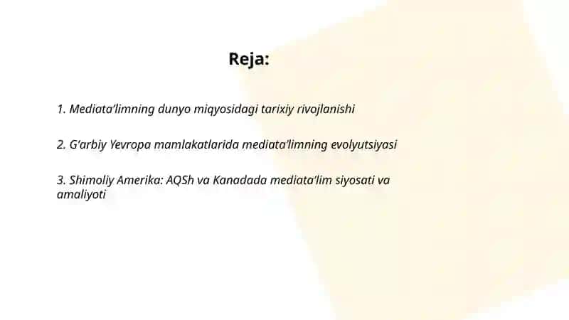Mediataʼlimning dunyo miqyosidagi tarixiy rivojlanishi 2