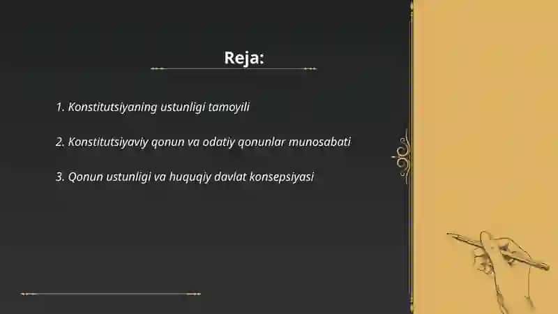 Konstitutsiya va qonun ustunligi 2