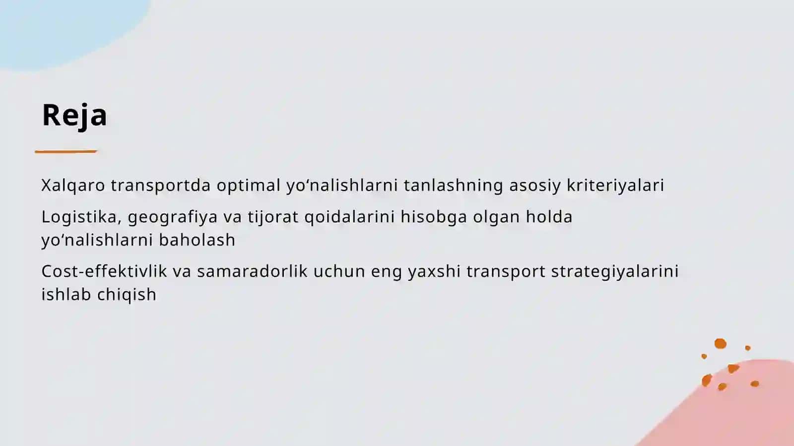 Хаlqаrо trаnspоrt tаshuvlаridа оptimаl yo‘nаlishlаrini tаnlаsh 2