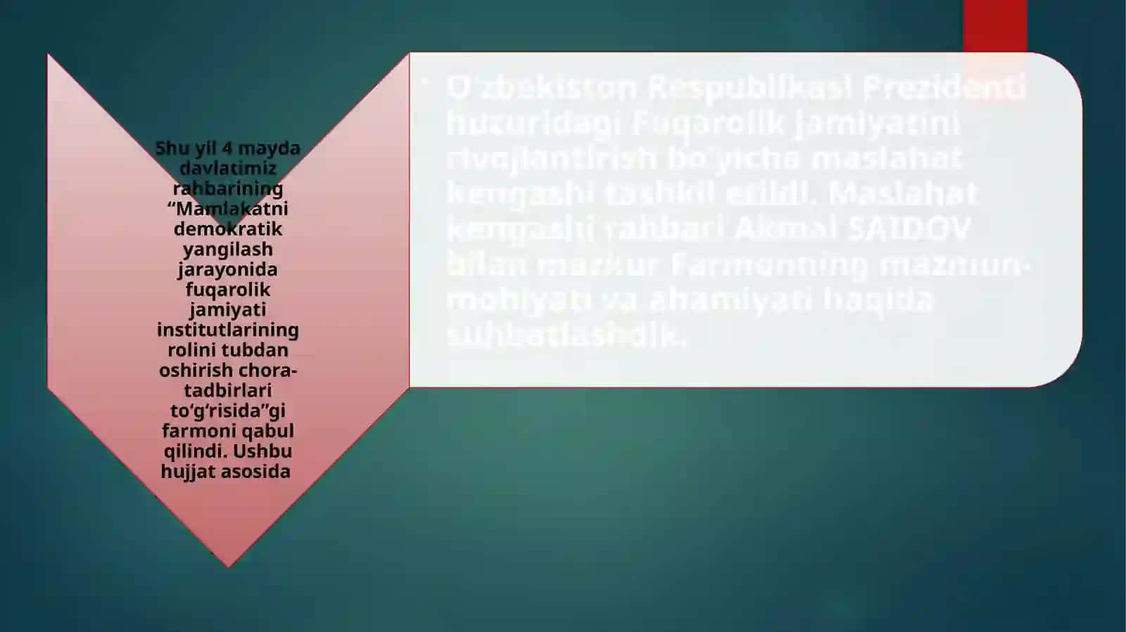 Fuqarolik jamiyati institutlari oldida turgan muammolarni taxlil qilish 2