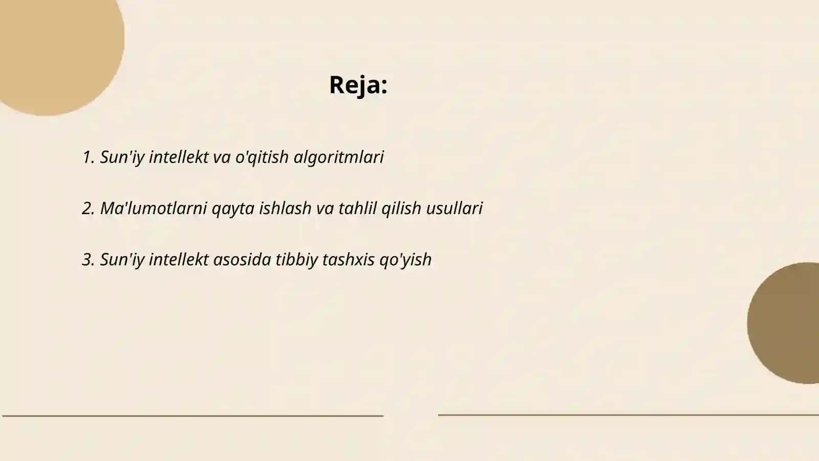Sun'iy intellekt asosidagi dasturiy yechimlar 2