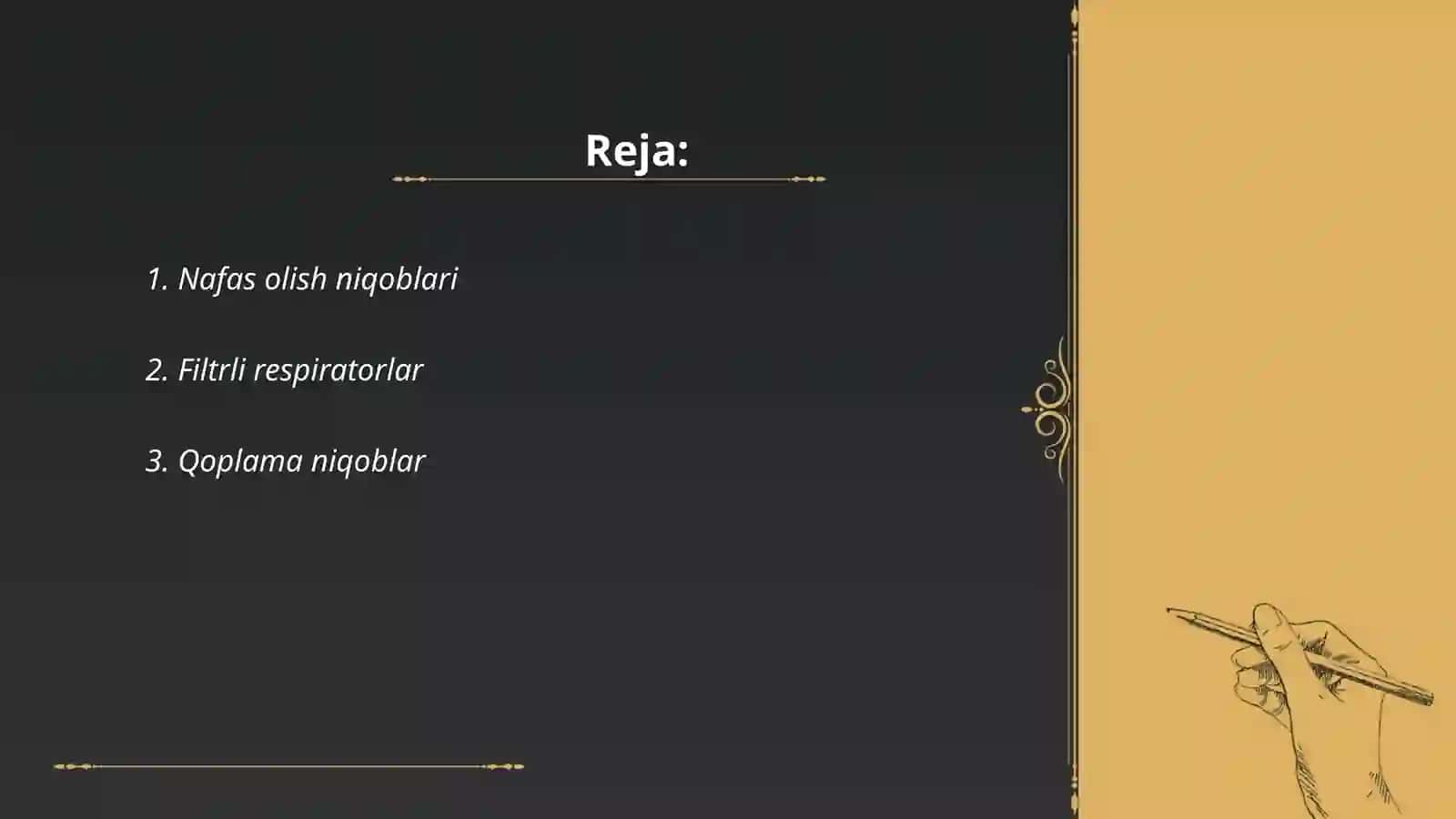 Nafas olish organlarini ximoya qiluvchi individual ximoya vositalari 2