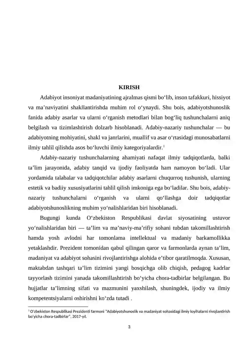 ADABIY-NAZARIY TUSHUNCHALAMING QO‘LLANILISHIGA KO‘RA TURLARI 2