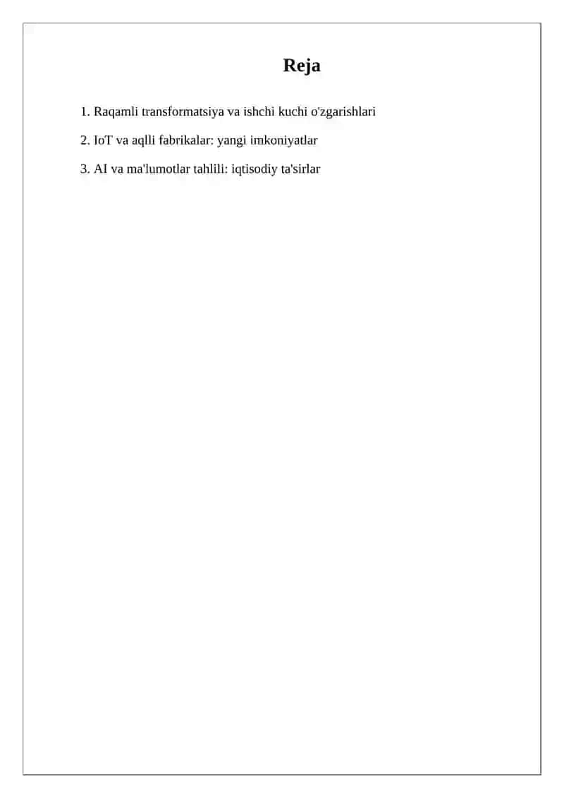 To'rtinchi Sanoat Inqilobi va Raqamli Transformatsiya 2