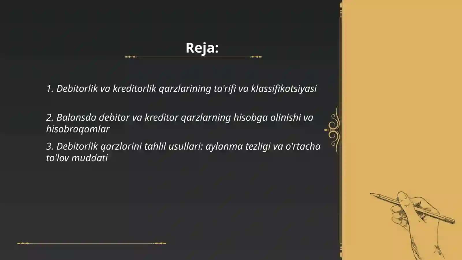 Debitorlik va kreditorlik qarzlari tahlili 2
