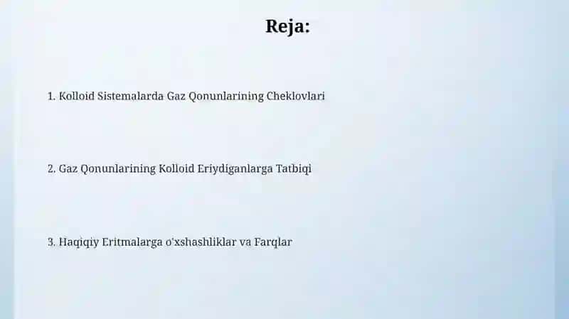 Gaz qonunlarining kolloid eritmalarga tatbiqi 2