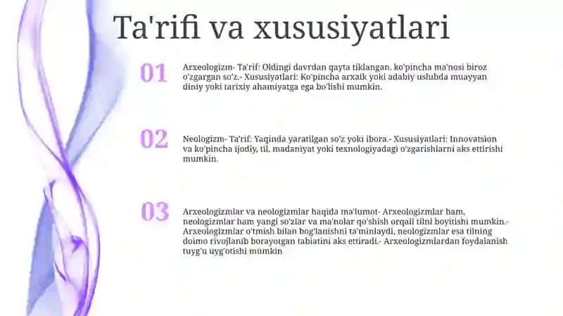 Ta'rifi va xususiyatlari 2