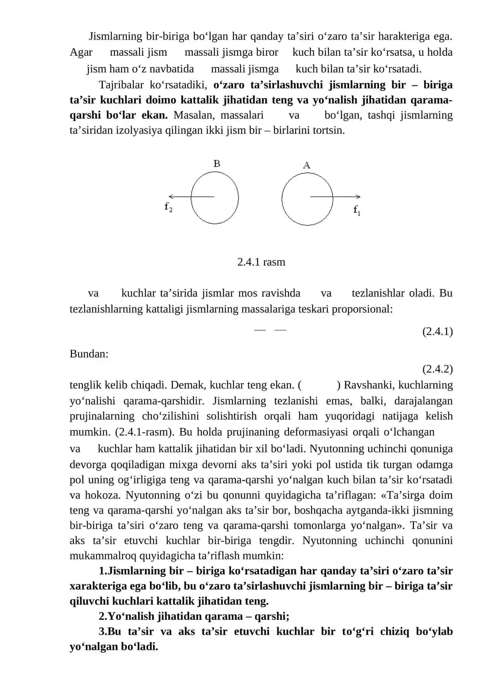 Kinematika asoslari. Nyuton qonunlarini o'rganish 2