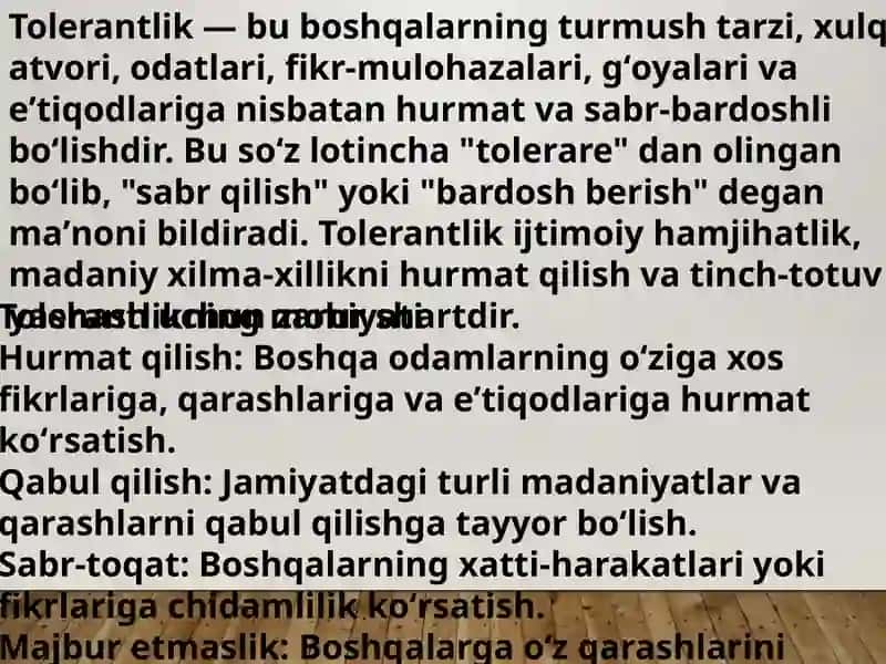 Oʻzbekistonda tolerantlik va millatlararo totuvlikni taʼminlashining tarixiy ildizlari va demokratik prinsiplari 2