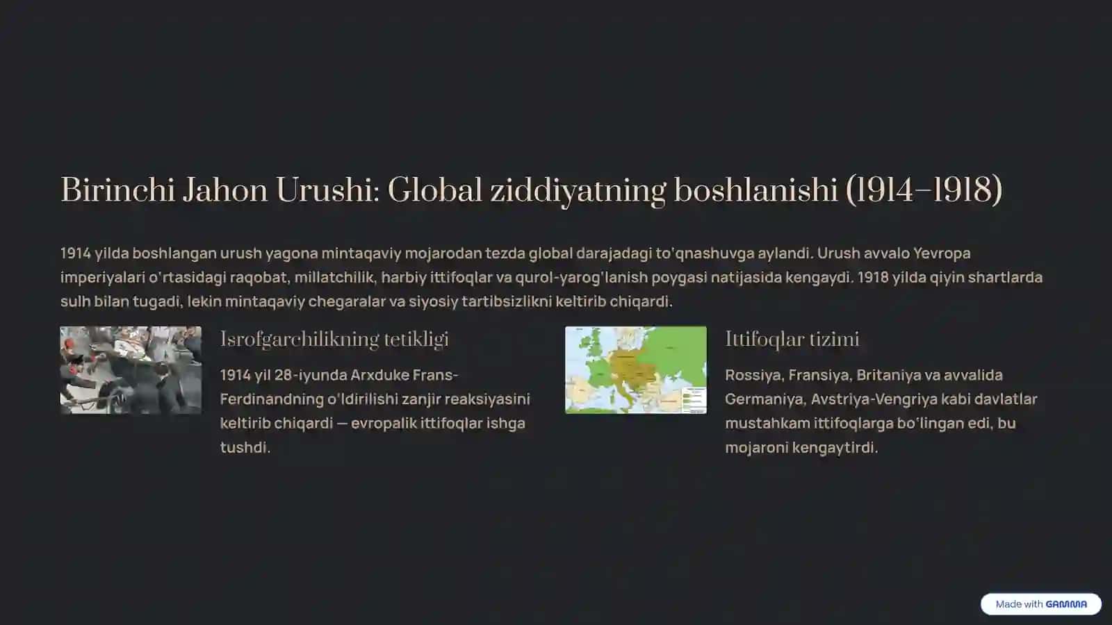Birinchi va Ikkinchi Jahon Urushlari: Sabablar, Oqibatlar va Darslar 2