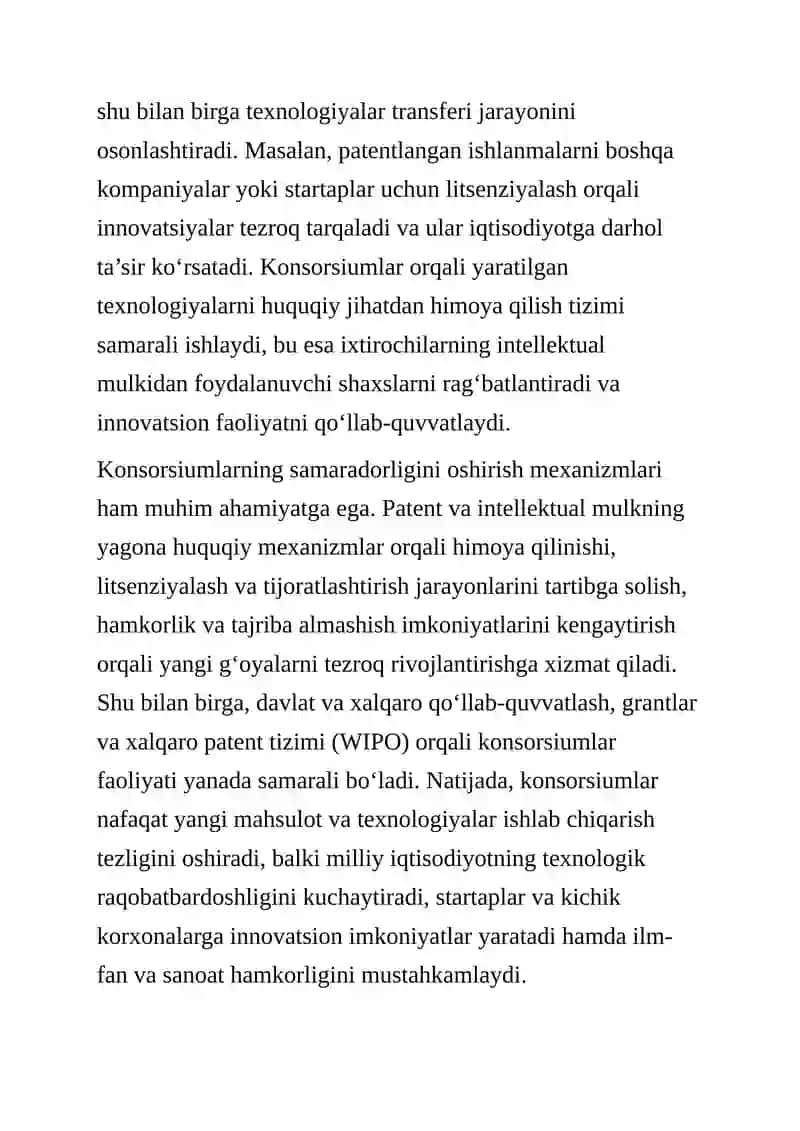Texnologiyalar konsorsiumi - innovatsiyalarga ta’siri 2