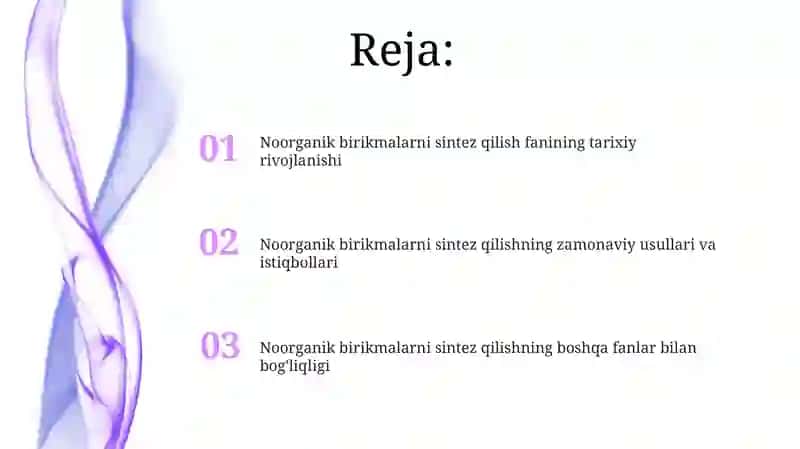 Noorganik moddalar sintezi fani va uning rivojlanish tarixi hamda boshqa fanlar bilan bog‘liqligi 2