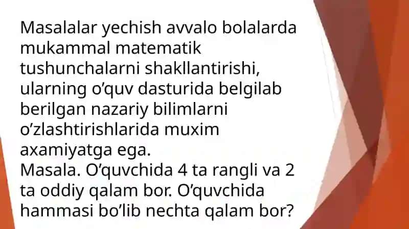Sodda masalalarni yechishni oʻrgatishda axborot texnologiyalardan foydalanish 2