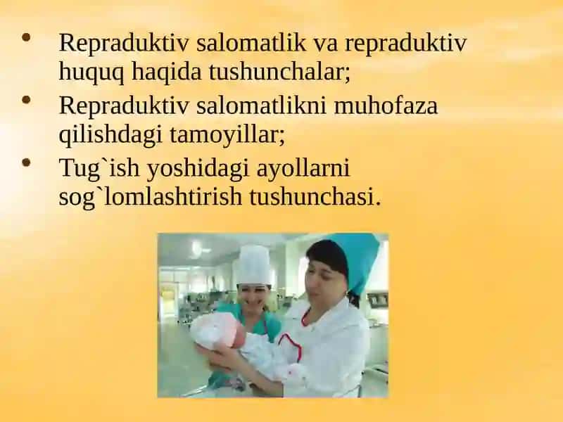 Aholining reproduktiv salomatligini mustahkamlash 2