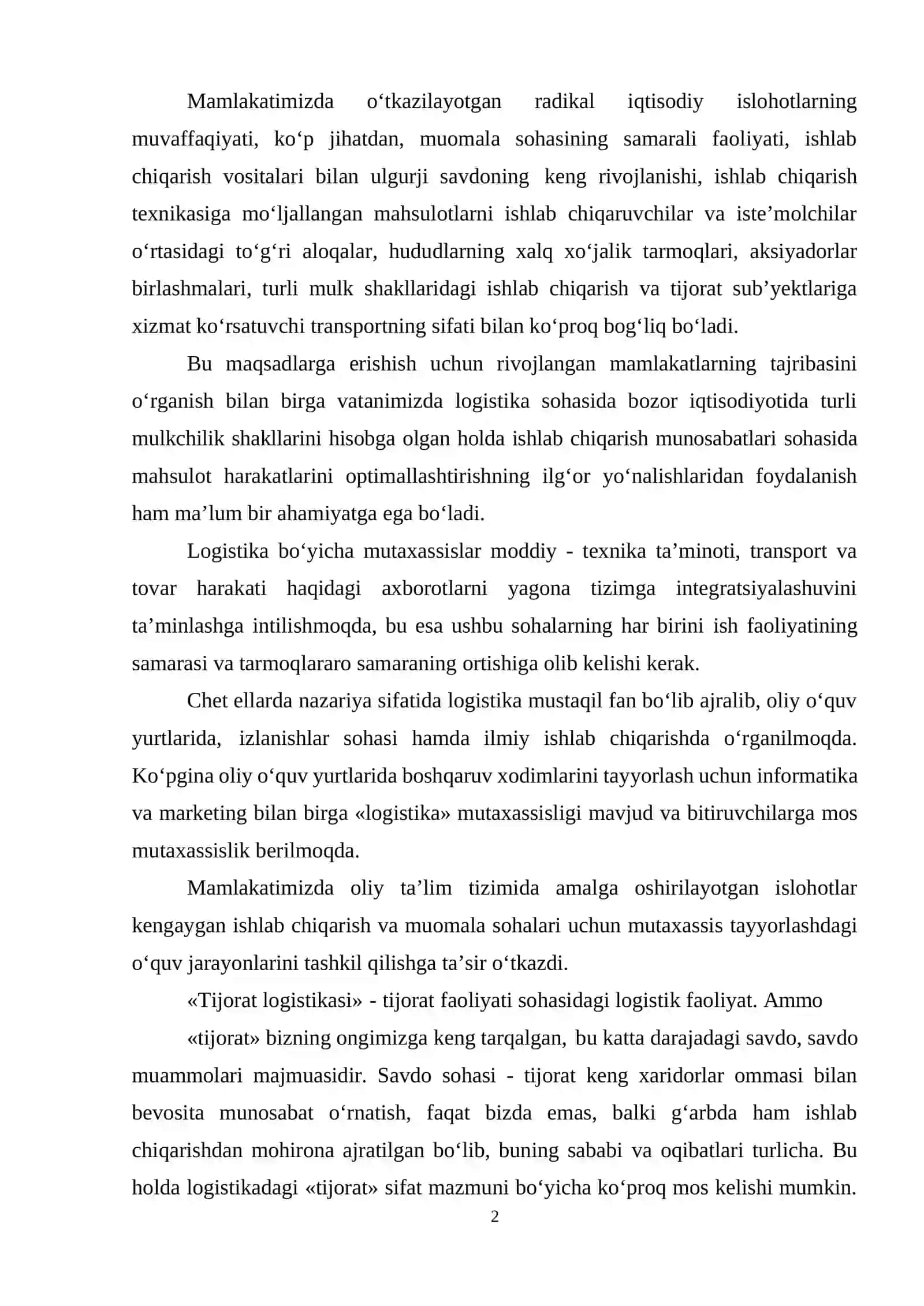 Logistika tizimida mahsulotining asosiy kanallari va vositachilari 2