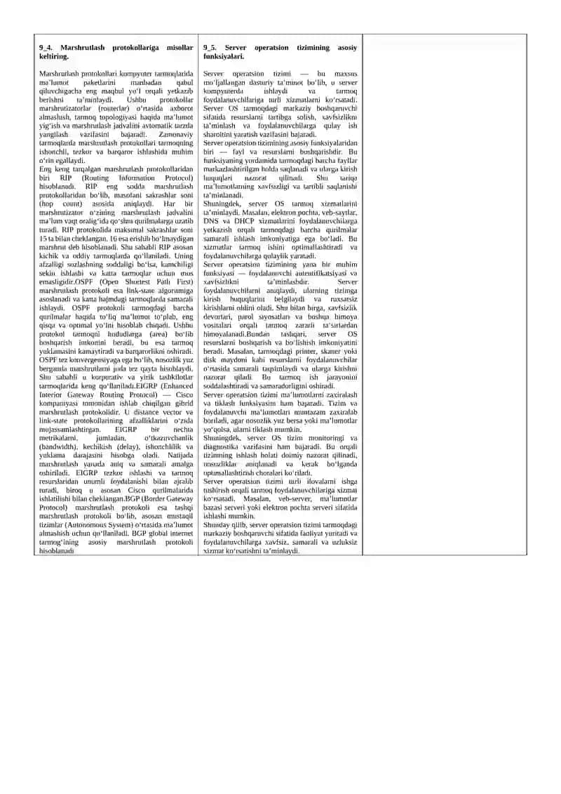 Kompyuter tarmoqlari fanining dolzarbligi 2