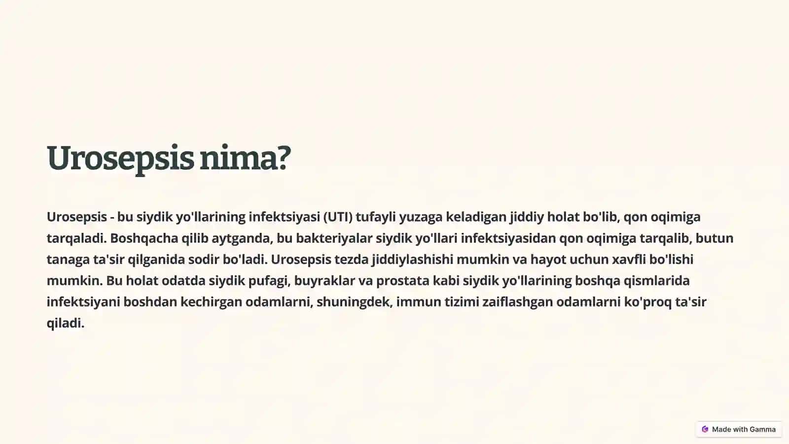Urosepsis: Sabablari, Simptomlari va Davolash 2