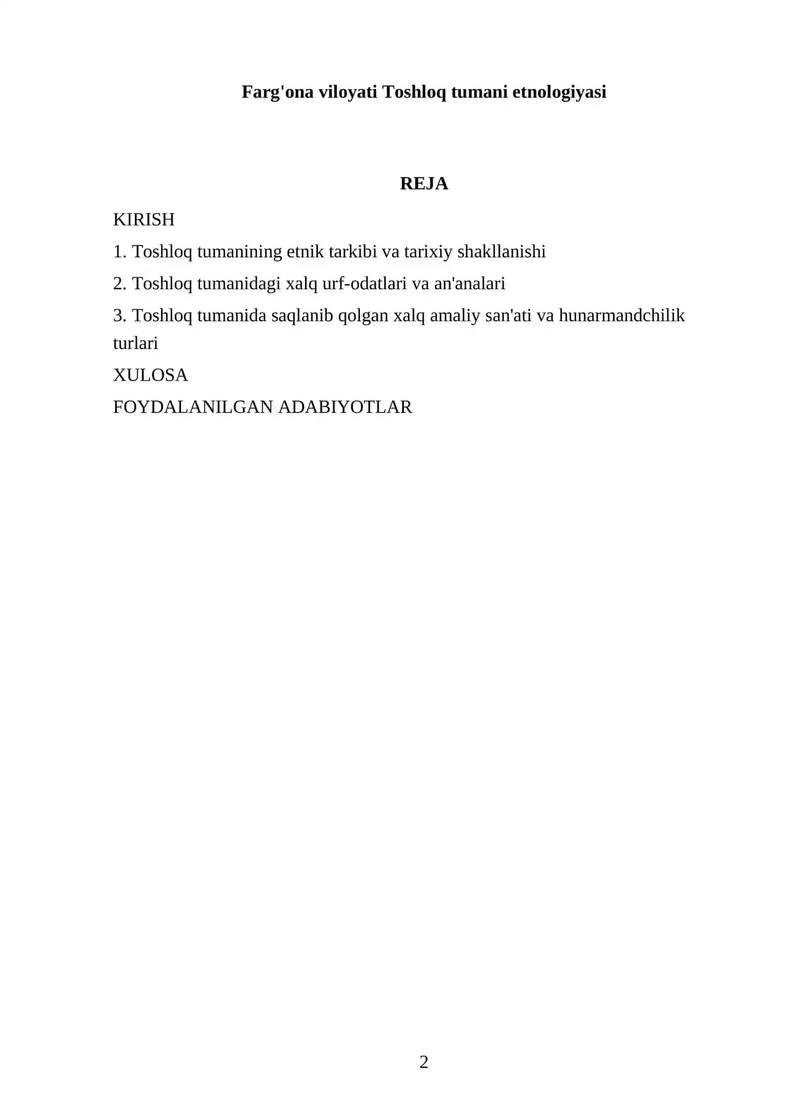 Farg'ona viloyati Toshloq tumani etnologiyasi 2