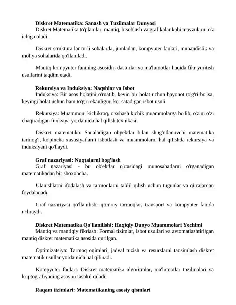Matematik mantiq va diskret matematika 2