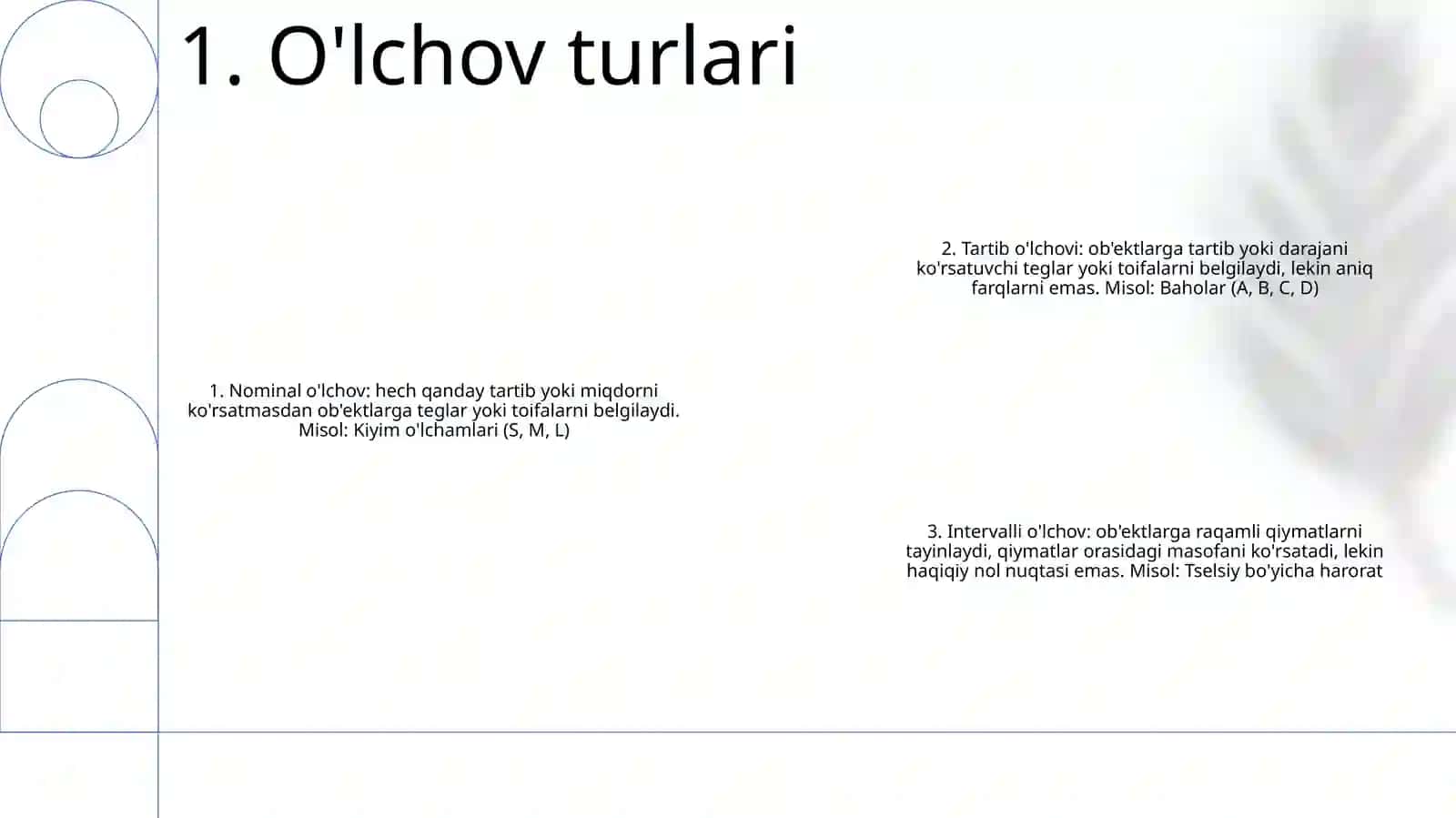 O'Lchangan Miqdorning Sifat Va Miqdoriy Tavsiflari 2